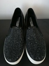 skechers stunner knit mesh slip on trainer with memory foam