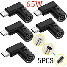 5Pcs 65W 7.4mm Laptop Charger Converter USB Type C Power Charging Cable Adapter