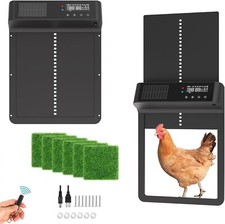 Premium Solar-Powered Automatic Chicken Coop Door Light Sensor  Timer-NEW