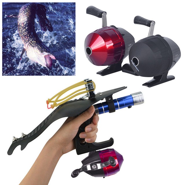 NEW Archery Bowfishing Darts Reel Slingshot Kit Catapult Bow Fishing