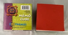 Lot of 2 Memo Cube Extremes Note Pad Cube w/ Dispenser Multi Colored 500 Sheets