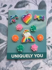 Crocs Handmade jibbitz 5-10pc lisa frank leopard Tiger Husky cat shoe charms set