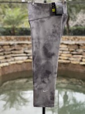 Image of Nike One Icon Clash Mid-Rise Leggings Plus 1X Smoke Grey NWT