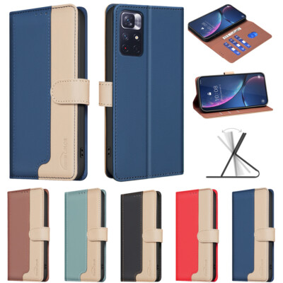 RFID Flip PU Leder HandyHülle Tasche Book SchutzHülle Bumper Etui Wallet Case BF