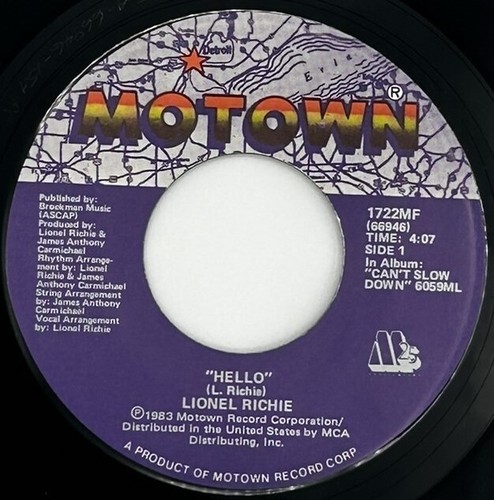 Lionel Richie-Hello/You Mean More To Me New & Unplayed 45 MINT (M) Condition - Foto 2 di 4