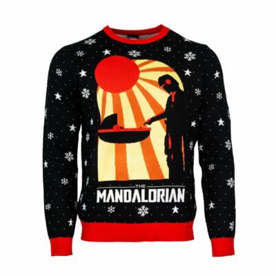 OFFICIAL STAR WARS THE MANDALORIAN SMALL CHRISTMAS JUMPER BRAND NEW WITH  TAGE UK