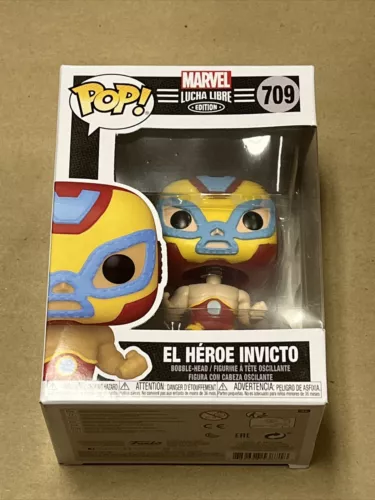 Funko Pop! Figura de vinilo Marvel Lucha Libre El Heroe Invicto Iron Man #709