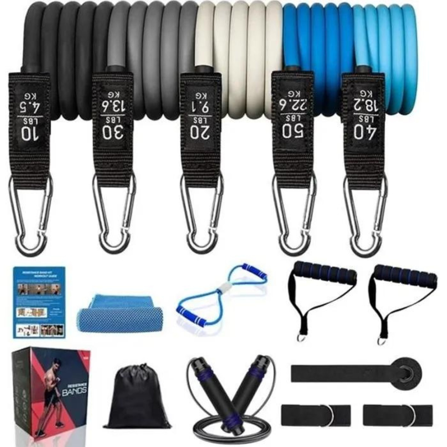 Bandes de musculation KENLUMO 68 kg contre le manque de place