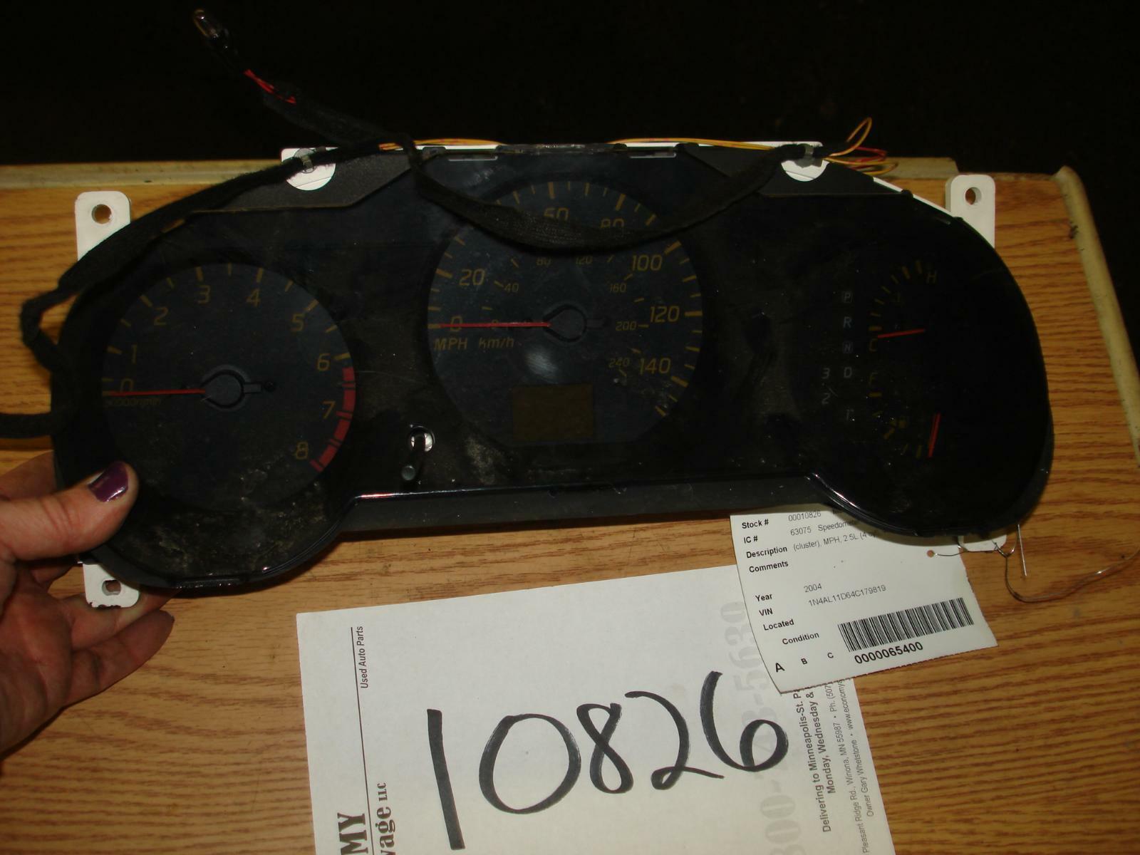 NISSAN ALTIMA Speedometer, MPH, 2.5L (4 cyl), AT, with out ABS; with