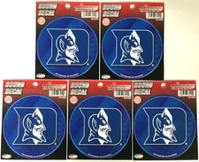 Lot of 6 Officially Licensed 4 1/2" round decals Duke Blue Devils