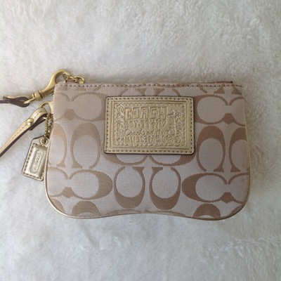 metallic wristlet