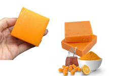 Turmeric and Orange Honey Soap Sensitive Skin for Face and Body - One Bar 2.2 Oz