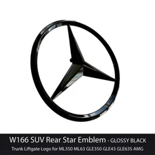 Gloss Black Rear Trunk Badge Star Emblem for Mercedes Benz W166 A1668170016