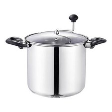 Lehman's Manual Popcorn Popper, No Meausre Stovetop Popcorn Maker or Cooking Pot