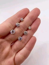 Lab Grown Diamond Stud Earrings 14K Yellow/White Gold E-F Screwback .50-1.50 ctw