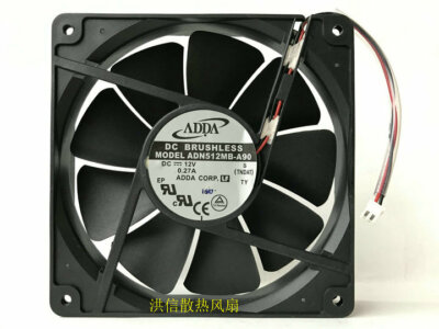 1pcs  ADDA ADN512MB-A90 DC12V 0.27A 13525 135*25MM cooling fan 2pin