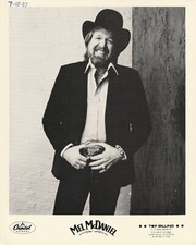 Vintage 1987 Mel McDaniel 8x10 Black & White Promo Photo