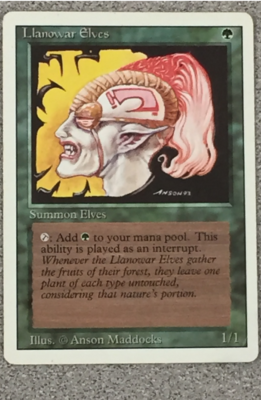 MTG - LLANOWAR ELVES 1X REVISED EDITION - COMMON - CREATURE - LP