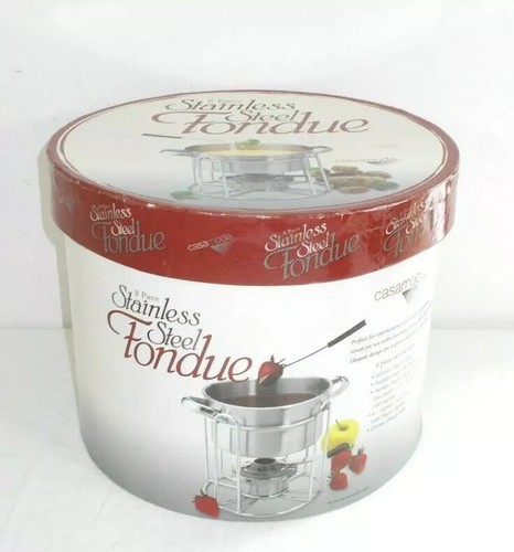 NEU CASAMODA 8-TEILIGES EDELSTAHLFONDUE SET NEU IN OFFENER BOX - Bild 4 von 5