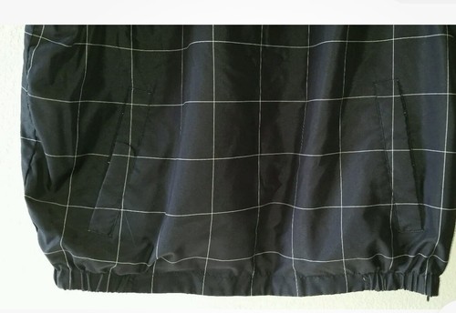 Sharp Reversible DOCKERS GOLF Size L Vest w/Pockets Black Plaid- Stone Solid - Picture 10 of 12