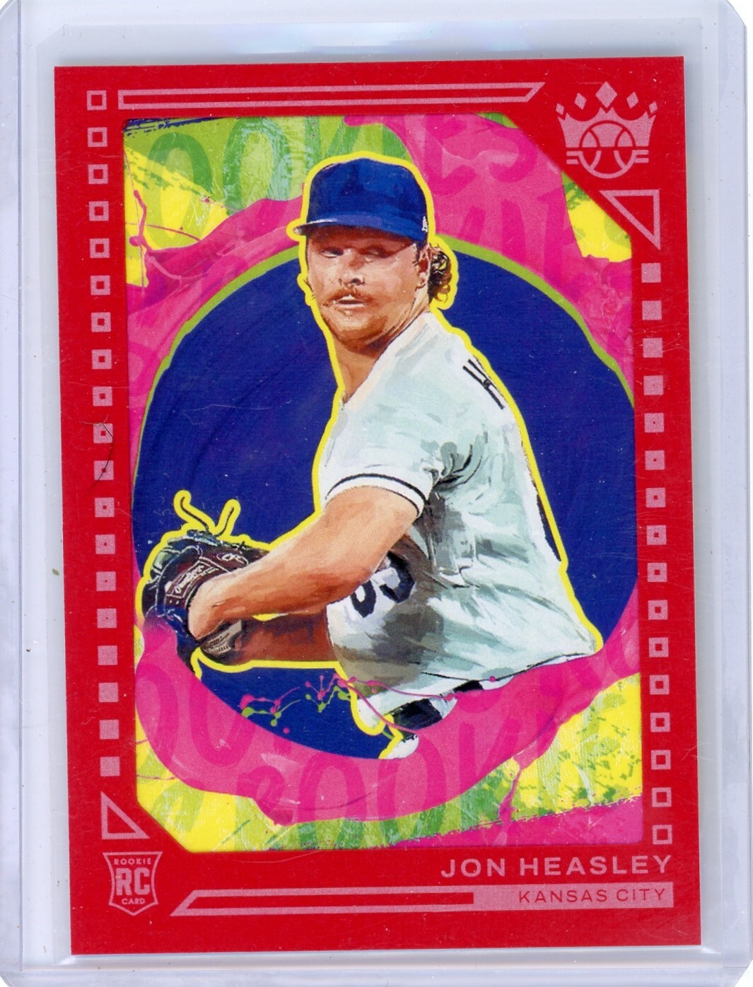 2022 Diamond Kings Jon Heasley Kansas City Royals Rookie Red Frame Parallel