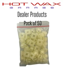 License Plate Screw Insert, Universal #14 Plastic Nylon Nut (50 Pack)