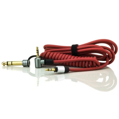 FÜR MONSTER BEATS BY DR. DRE HÖRER Ersatz Spiral Audiokabel für Beats Pro & Detox Kopfhörer – 3,5mm Klinke + 6,3mm