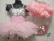 Dress Up Extravaganza Small child Silver Sequin bodice w/ 3 different skirts