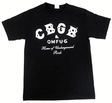 CBGB OMFUG T-shirt Punk Rock CBs Underground Tee Adult Men's Black New