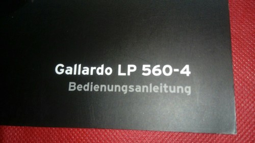Lamborghini Gallardo Lp 560- 4 Uso E Manutenzione Bedienungsanleitung - Foto 2 di 4