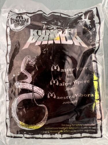 McDonald's Kung Fu Panda Master Monkey #7 Master Viper #4 New Sealed - Picture 2 of 5