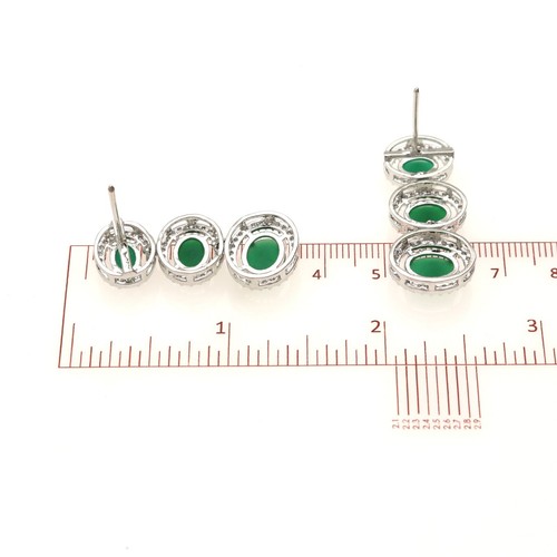 Elegant Edelstein Halo Cz Halskette Set für Damen - Bild 34 von 50