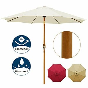 Blissun 9 Patio Umbrella Outdoor Market Table Umbrella With Push Button Tilt An Ebay