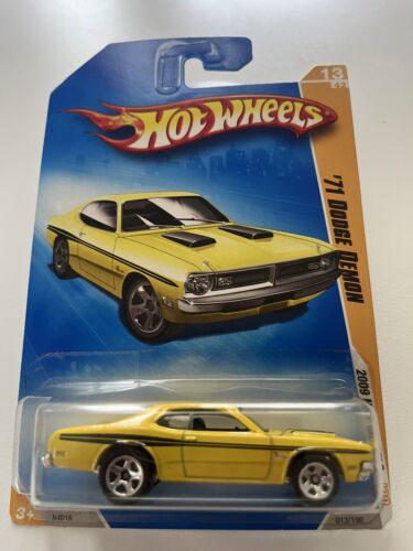 2009 Hot Wheels New Models '71 Dodge Demon Yellow  w/ Chrome 5 spokes - Picture 1 of 3