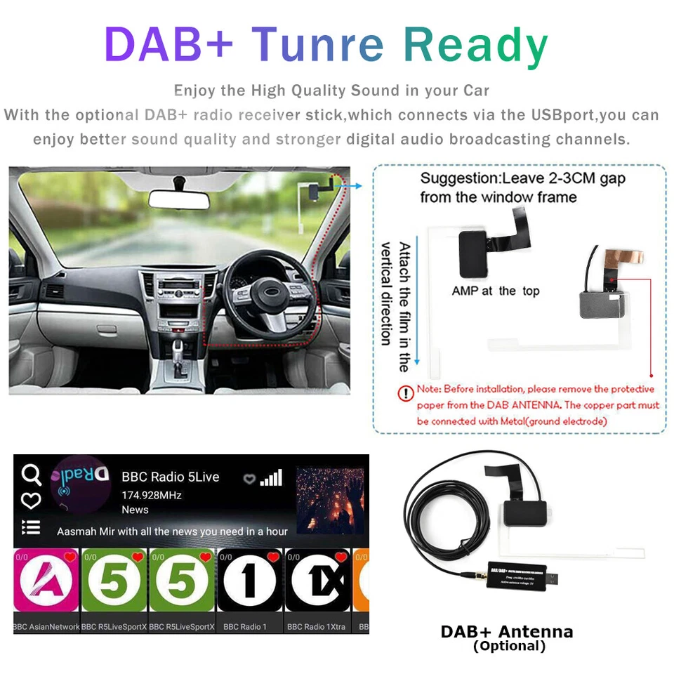 DAB+ Android 13 Autoradio Für Chrysler Cruiser 300C Dodge Jeep Carplay GPS Navi - Bild 2 von 4