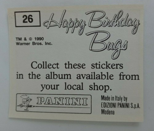 1990 Panini Happy Birthday Bugs (Pick Your Sticker) - Picture 39 of 343