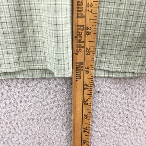 Feather Craft Button Up Long Shirt Mens XXL Green Collared Chest Pockets Plaid - Picture 9 of 18