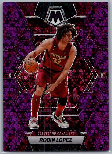 2022-23 Panini Mosaic #200 Robin Lopez Purple Disco Prizm /50 Cleveland Cavs
