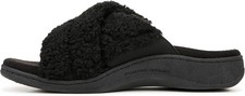 VIONIC WOMEN'S INDULGE RELAX II MULE SLIPPERS - SIZE: - BLACK Black Shearling