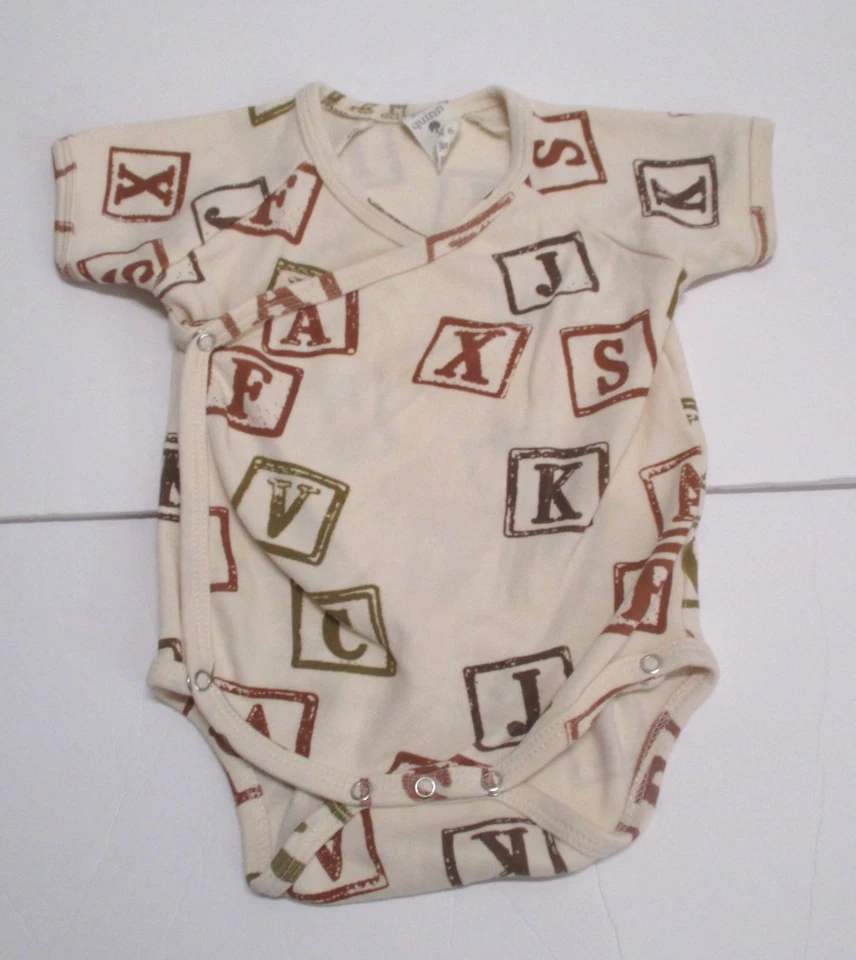 2 INFANT BOYS KATE QUINN & SPLENDID BEIGE & GRAY ROMPER SHORTALL OUTFIT SZ 3-6 M - Image 2 of 3