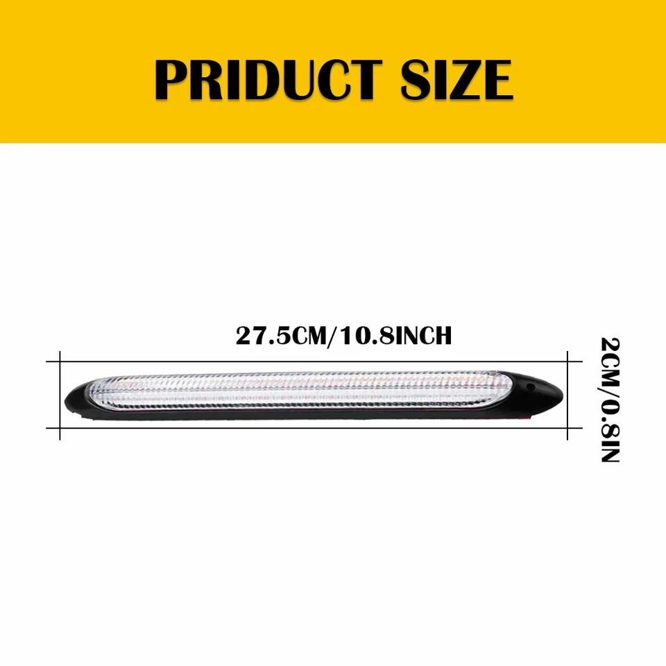 Luz de circulación diurna LED DRL secuencial de 10" señal blanca ámbar para RAM 1500 Foto 2 de 4