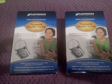 2 x Plantronics S12 Corded Telephone Headset System Handsfree