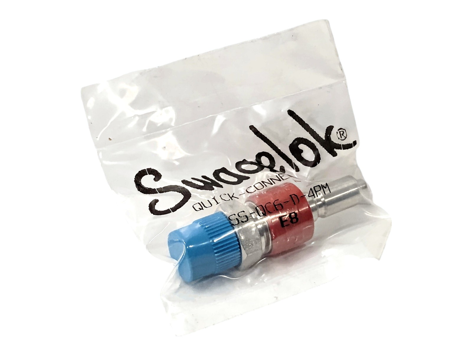 Swagelok SS-QC6-D-4PM 316SS 1/4 in Male NPT 0.5 Cv Quick Connect Stem with Valve