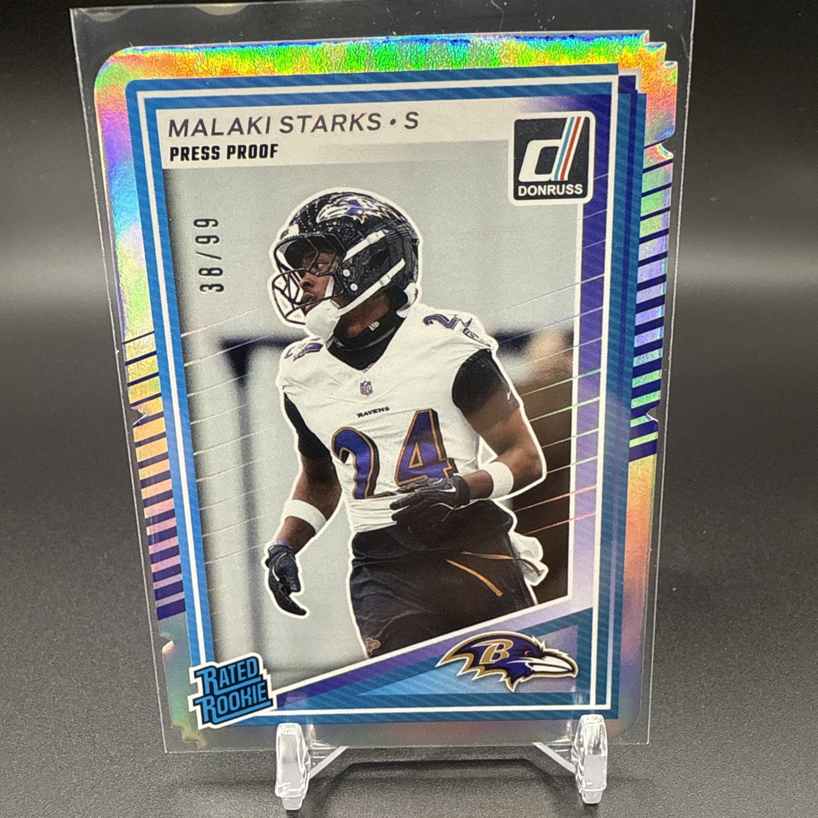 2025 Panini Donruss Malaki Starks #346 Silver Die Cut Press Proof 38/99