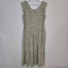 Simply Vera Wang Green Midi Dress Tiered Size M