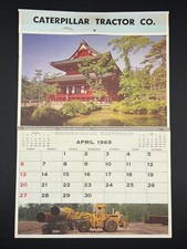 Caterpillar Tractor Company Vintage 1969 Calendar CAT Advertising Machinery
