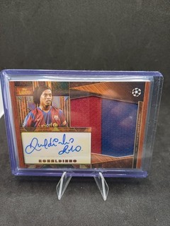 2025 26 Topps Deco UCC Ronaldinho Autograph Relic Card /25 Match Used Barcelona