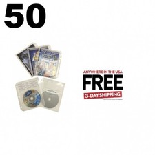 50 White CD/DVD Half Sheet Storage Binder Filing Sleeve  Booklet  1-3 DAYS