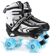 Adjustable Roller Skates with Light up Wheels, 4 Sizes for Boys, Girls, Women...
