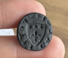 Matrice de sceau médiéval en bronze - XIV - Centre De La France